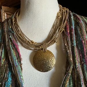Joan Rivers Retired Gold Medallion Necklace